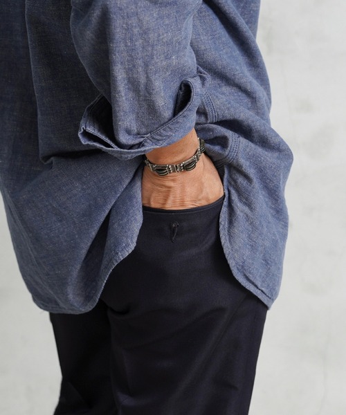 MILITARY（ミリタリー）の「実物 新品 デッドストック フランス軍 T/Rツイル ユーティリティ ツータック トラウザーズ（チノパンツ・メンズ・ネイビー・3/2/1/100）」の4枚目の写真