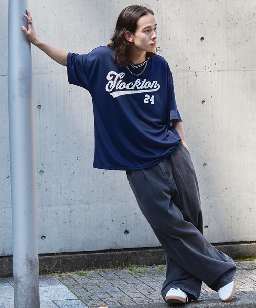 WEGO（ウィゴー）の「WEGO/アクセ付きラインリブメッシュプルオーバー（Tシャツ/カットソー・メンズ・ホワイト/ネイビー/ダークグリーン/ブラック・MEDIUM/LARGE）」の20枚目の写真