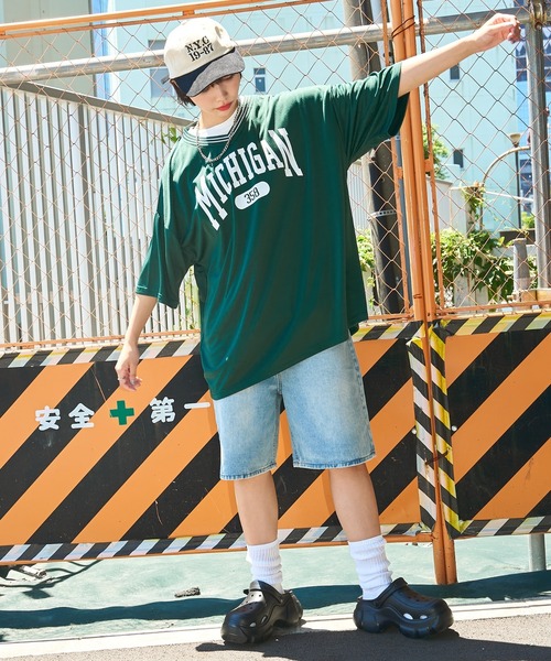 WEGO（ウィゴー）の「WEGO/アクセ付きラインリブメッシュプルオーバー（Tシャツ/カットソー・メンズ・ホワイト/ネイビー/ダークグリーン/ブラック・MEDIUM/LARGE）」の8枚目の写真