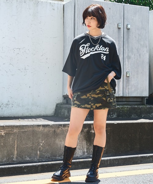 WEGO（ウィゴー）の「WEGO/アクセ付きラインリブメッシュプルオーバー（Tシャツ/カットソー・メンズ・ホワイト/ネイビー/ダークグリーン/ブラック・MEDIUM/LARGE）」の7枚目の写真