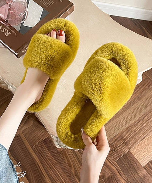 フェイクファールームサンダル（サンダル）｜Dewlily（デューリリー