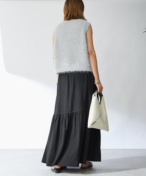 un dix cors（アンディコール）の「シャギーVベスト（ベスト・レディース・ブラック/ライトグレー・FREE）」の20枚目の写真