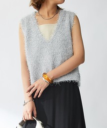 un dix cors | シャギーVベスト(ベスト)