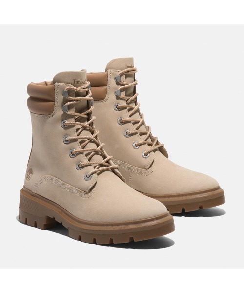 Timberland 防水ハイヒールブーツ ベージュ 24センチ Timberland 防水