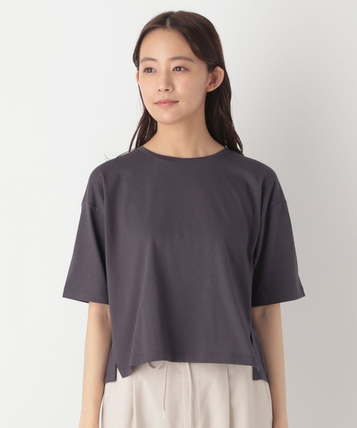 トップス mee. セール】汗染み軽減クロップドT半袖/133561（Tシャツ/カットソー