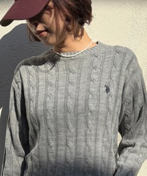 U.S. POLO ASSN.（ユーエスポロアッスン）の「【U.S. POLO ASSN.】25AW新色追加　ロイヤルバルキーケーブルニット　メンズ、ウィメンズで着れるサイズ展開！（ニット/セーター）」