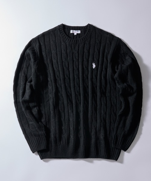 U.S. POLO ASSN.(ユーエスポロアッスン)の「【U.S. POLO ASSN.】25AW新色追加 ロイヤルバルキーケーブルニット メンズ、ウィメンズで着れるサイズ展開!(ニット/セーター・レディース・ネイビー/ホワイト/レッド/グリーン/グレー/ブラック/ベージュ/ワイン・S/M/L/XL)」の10枚目の写真