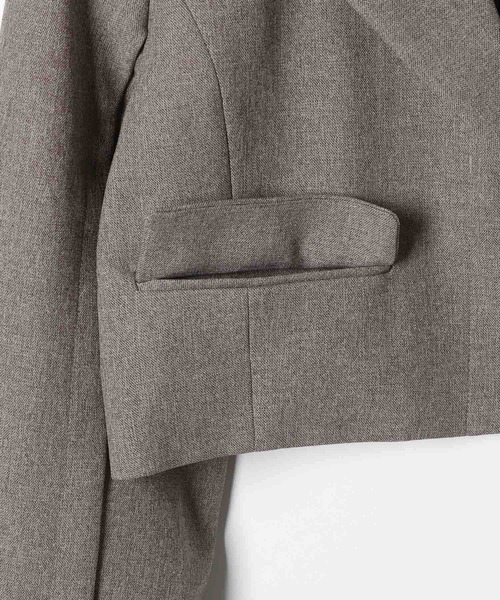 Heather（ヘザー）の「シャークスキンショートジャケット　117628（テーラードジャケット・レディース・ブラック/グレー/ブラウン・FREE）」の10枚目の写真