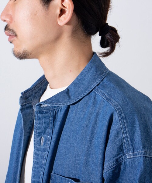 GEVACO(ゲバコ)の「【GEVACO/ゲバコ】デニムショールカラーワークシャツ カバーオール(シャツ/ブラウス・メンズ・インディゴブルー/ブルー・S/M/L)」の13枚目の写真