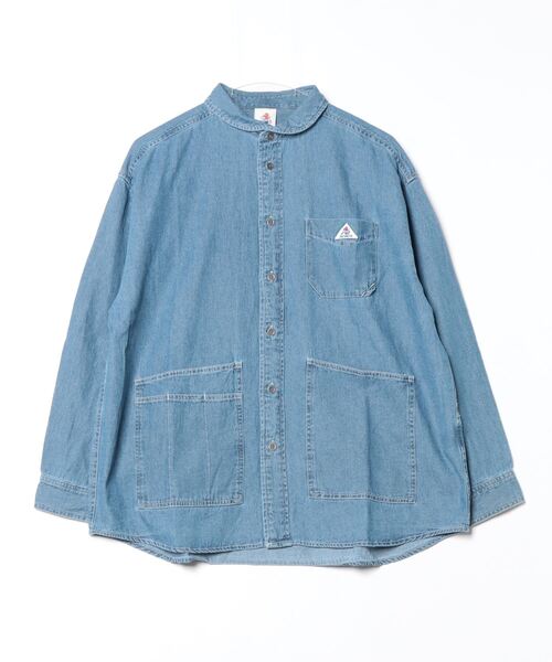 GEVACO(ゲバコ)の「【GEVACO/ゲバコ】デニムショールカラーワークシャツ カバーオール(シャツ/ブラウス・メンズ・インディゴブルー/ブルー・S/M/L)」の3枚目の写真