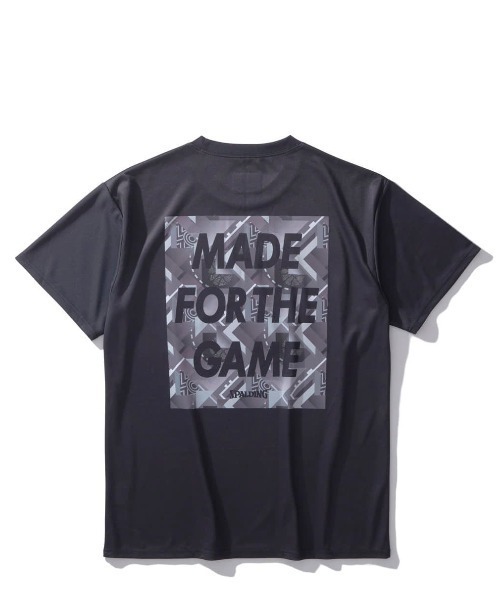 SPALDING(スポルディング)の「【SPALDING/スポルディング】Tシャツ ジオメトリック メイドフォーザゲーム/UVカット吸水速乾バックプリント半袖Tシャツ(Tシャツ/カットソー・メンズ・ホワイト/ブラック・MEDIUM/LARGE)」の9枚目の写真