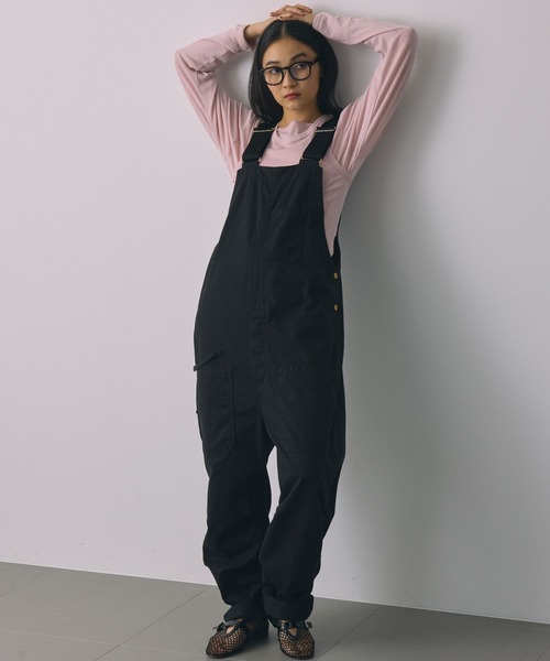 Johnbull ブラックサロペット サイズフリー Johnbull ジョンブル ファーマーサロペット｜BORN FREE ONLINE SHOP