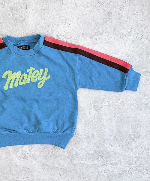 BIG FIELD(ビッグフィールド)の「カラーテープスウェット(スウェット・キッズ・ライトピンク/オフホワイト/ブルー/グレー・80/90/95/100/110/120/130/140/150)」の3枚目の写真