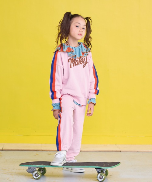 BIG FIELD(ビッグフィールド)の「カラーテープスウェット(スウェット・キッズ・ライトピンク/オフホワイト/ブルー/グレー・80/90/95/100/110/120/130/140/150)」の13枚目の写真