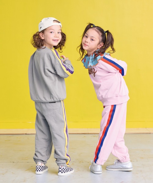 BIG FIELD(ビッグフィールド)の「カラーテープスウェット(スウェット・キッズ・ライトピンク/オフホワイト/ブルー/グレー・80/90/95/100/110/120/130/140/150)」の18枚目の写真