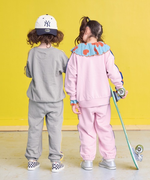 BIG FIELD(ビッグフィールド)の「カラーテープスウェット(スウェット・キッズ・ライトピンク/オフホワイト/ブルー/グレー・80/90/95/100/110/120/130/140/150)」の19枚目の写真