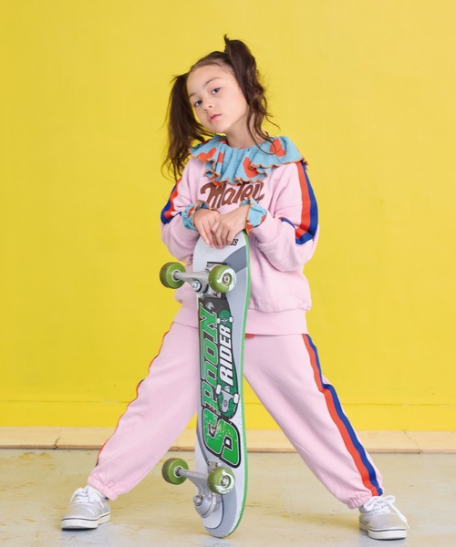 BIG FIELD(ビッグフィールド)の「カラーテープスウェット(スウェット・キッズ・ライトピンク/オフホワイト/ブルー/グレー・80/90/95/100/110/120/130/140/150)」の14枚目の写真