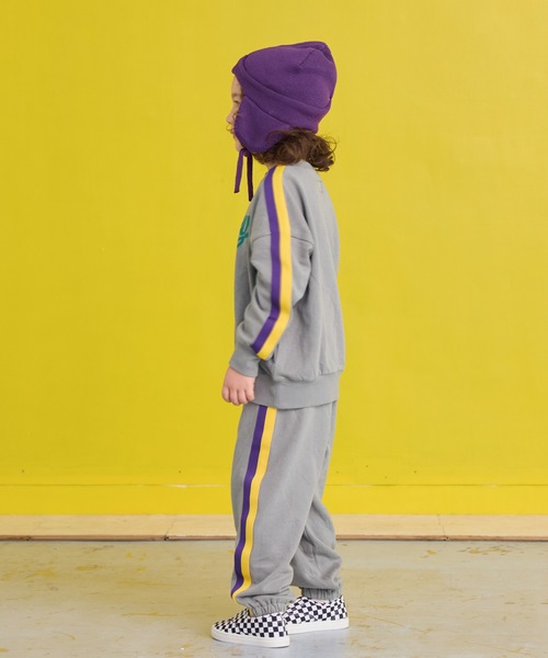 BIG FIELD(ビッグフィールド)の「カラーテープスウェット(スウェット・キッズ・ライトピンク/オフホワイト/ブルー/グレー・80/90/95/100/110/120/130/140/150)」の7枚目の写真