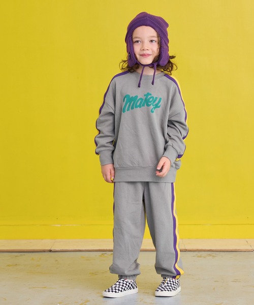 BIG FIELD(ビッグフィールド)の「カラーテープスウェット(スウェット・キッズ・ライトピンク/オフホワイト/ブルー/グレー・80/90/95/100/110/120/130/140/150)」の15枚目の写真