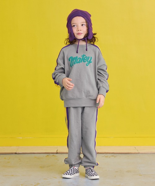 BIG FIELD(ビッグフィールド)の「カラーテープスウェット(スウェット・キッズ・ライトピンク/オフホワイト/ブルー/グレー・80/90/95/100/110/120/130/140/150)」の16枚目の写真