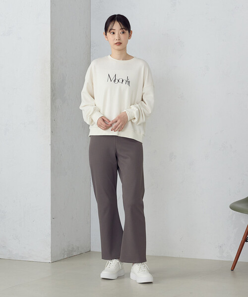 COMME CA ISM(コムサイズム)の「ジャカード ストレッチ セミフレアパンツ(その他パンツ・レディース・ブラック/グレー・MEDIUM/LARGE)」の11枚目の写真