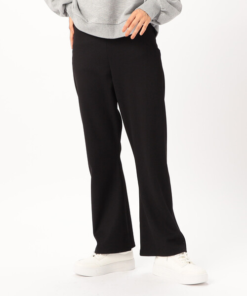 COMME CA ISM(コムサイズム)の「ジャカード ストレッチ セミフレアパンツ(その他パンツ・レディース・ブラック/グレー・MEDIUM/LARGE)」の3枚目の写真