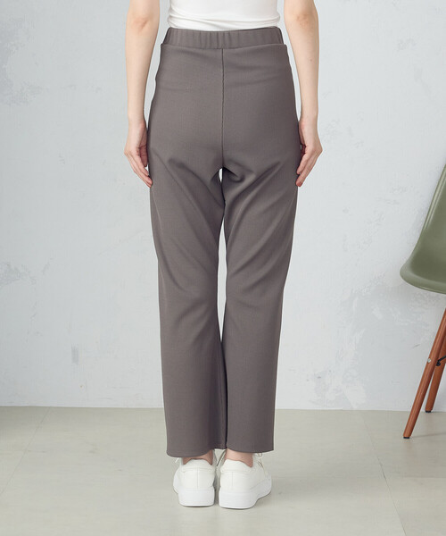 COMME CA ISM(コムサイズム)の「ジャカード ストレッチ セミフレアパンツ(その他パンツ・レディース・ブラック/グレー・MEDIUM/LARGE)」の6枚目の写真