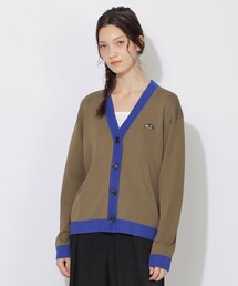 シービークレストブリッジ　定価19800円　バイカラーVネックカーディガン セール】 クレストブリッジチェックハイネックカーディガン