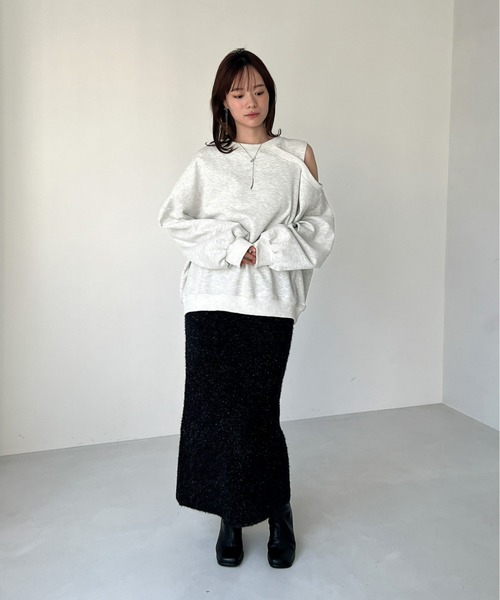 Olu.（オルドット）の「ラメヤーンIラインニットスカート