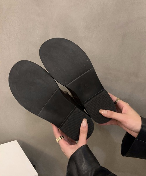 shoes365(シューズスリーシックスファイヴ)の「【shoes365】バックル付き 革ブーツ(ブーツ・レディース・ブラック/ブラウン・22.5cm/23.0cm/23.5cm/24.0cm/24.5cm/25.0cm)」の6枚目の写真