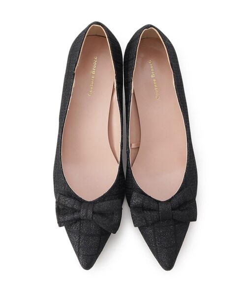 couture brooch（クチュールブローチ）の「サイドカットリボンパンプス（パンプス・レディース・ナチュラル/ブラック・30/35/45）」の6枚目の写真