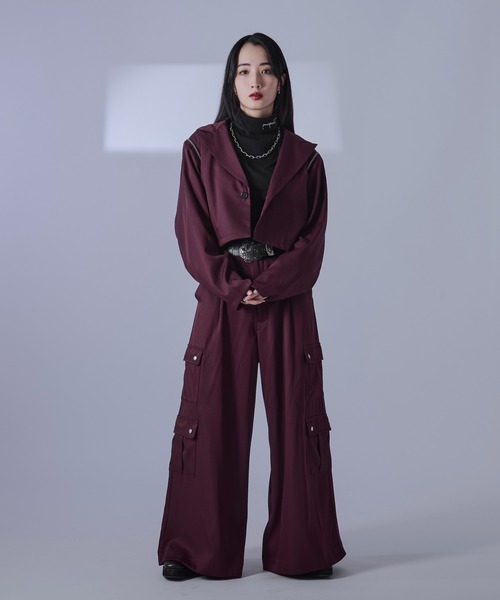 Ellno Loset(エルノロゼット)の「Wポケットワイドパンツ/SETUP対応(その他パンツ・メンズ・ブルー系その他/ボルドー/ブラック・LARGE/MEDIUM/X-SMALL/SMALL)」の3枚目の写真