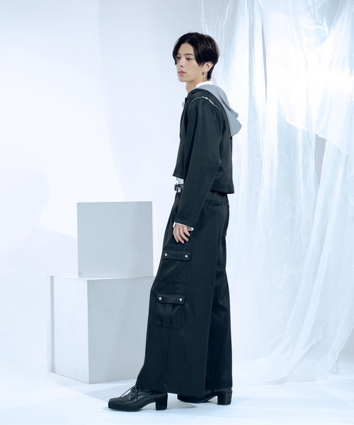 Ellno Loset(エルノロゼット)の「Wポケットワイドパンツ/SETUP対応(その他パンツ・メンズ・ブルー系その他/ボルドー/ブラック・LARGE/MEDIUM/X-SMALL/SMALL)」の6枚目の写真
