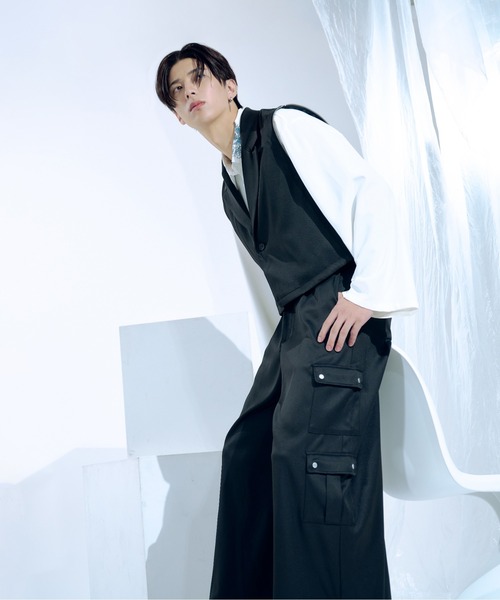 Ellno Loset(エルノロゼット)の「Wポケットワイドパンツ/SETUP対応(その他パンツ・メンズ・ブルー系その他/ボルドー/ブラック・LARGE/MEDIUM/X-SMALL/SMALL)」の12枚目の写真
