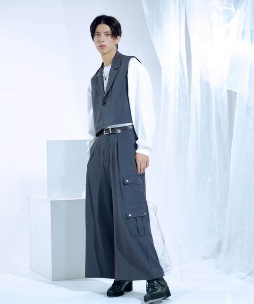 Ellno Loset(エルノロゼット)の「Wポケットワイドパンツ/SETUP対応(その他パンツ・メンズ・ブルー系その他/ボルドー/ブラック・LARGE/MEDIUM/X-SMALL/SMALL)」の15枚目の写真
