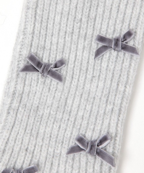 niko and...(ニコアンド)の「オリジナルリボン付きア-ムウォーマー(アームカバー・レディース・ブラック/グレー・FREE)」の8枚目の写真