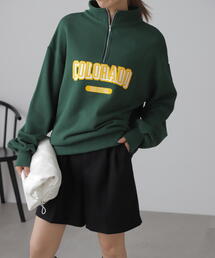 FREE'S MART | ◆カレッジロゴハーフジップスウェット(スウェット)