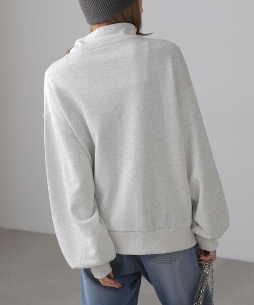 FREE'S MART(フリーズマート)の「◆カレッジロゴハーフジップスウェット(スウェット・レディース・ホワイト/グリーン/ネイビー・FREE)」の8枚目の写真