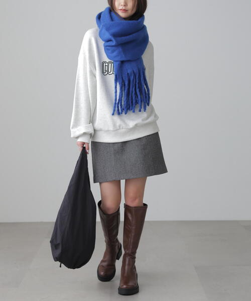 FREE'S MART(フリーズマート)の「◆カレッジロゴハーフジップスウェット(スウェット・レディース・ホワイト/グリーン/ネイビー・FREE)」の14枚目の写真