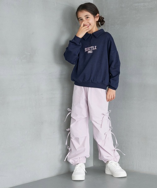 coca(coca)(コカ)の「キッズ ハーフジップ衿付きスウェット(スウェット・キッズ・アイボリー/ネイビー・150/130/140/120)」の16枚目の写真