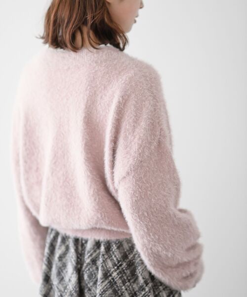 rps(アールピーエス)の「リボンボタンフェザーVネックカーディガン(カーディガン/ボレロ・レディース・アイボリー/ライトグレー/ピンク/パープル・フリー)」の19枚目の写真