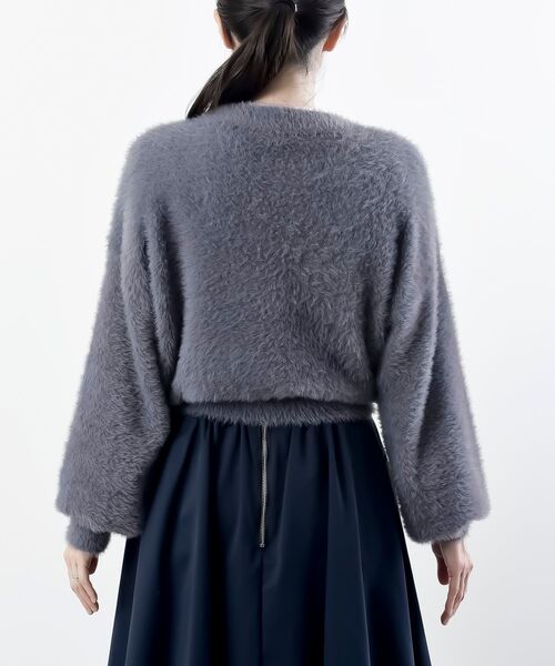 rps(アールピーエス)の「リボンボタンフェザーVネックカーディガン(カーディガン/ボレロ・レディース・アイボリー/ライトグレー/ピンク/パープル・フリー)」の15枚目の写真