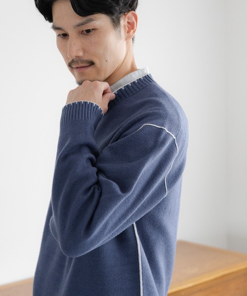 セール】メルティ配色ステッチ/116287（ニット/セーター）｜GLOBAL