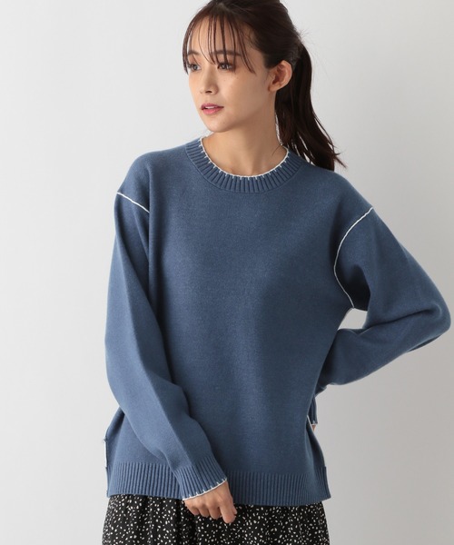 セール】メルティ配色ステッチ/116287（ニット/セーター）｜GLOBAL