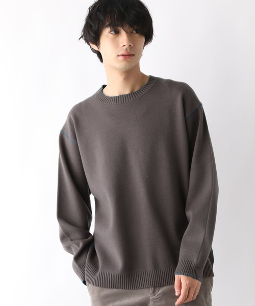 myk 在庫処分セール中　0628 セール】メルティ配色ステッチ/116287（ニット/セーター）｜GLOBAL