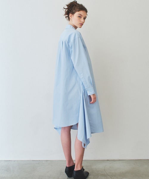 ワンピース SHIRT DRESS ZIP-UP DENIM SHIRT DRESS ジップアップデニムシャツワンピース