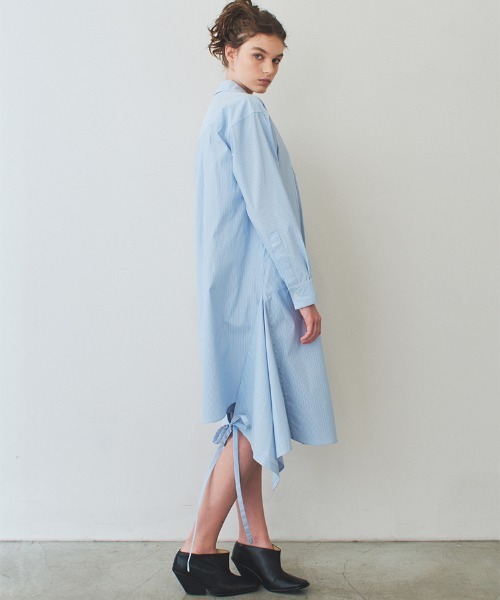 soduk（スドーク）の「【soduk】shirt dress with apron（シャツワンピース・レディース・サックスブルー/カーキ・ONE SIZE）」の10枚目の写真