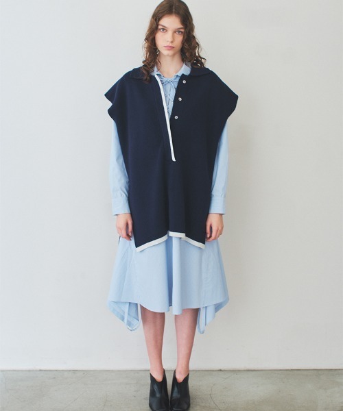 soduk シャツ　ワンピース セール】shirt dress with apron（シャツワンピース）｜soduk
