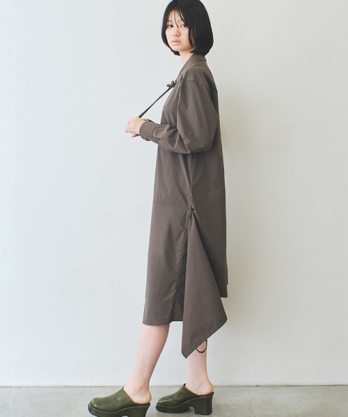 セール】shirt dress with apron（シャツワンピース）｜soduk