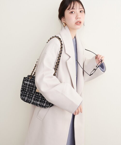 Web限定】ニットモッサ袖タックチェスターコート（チェスター
